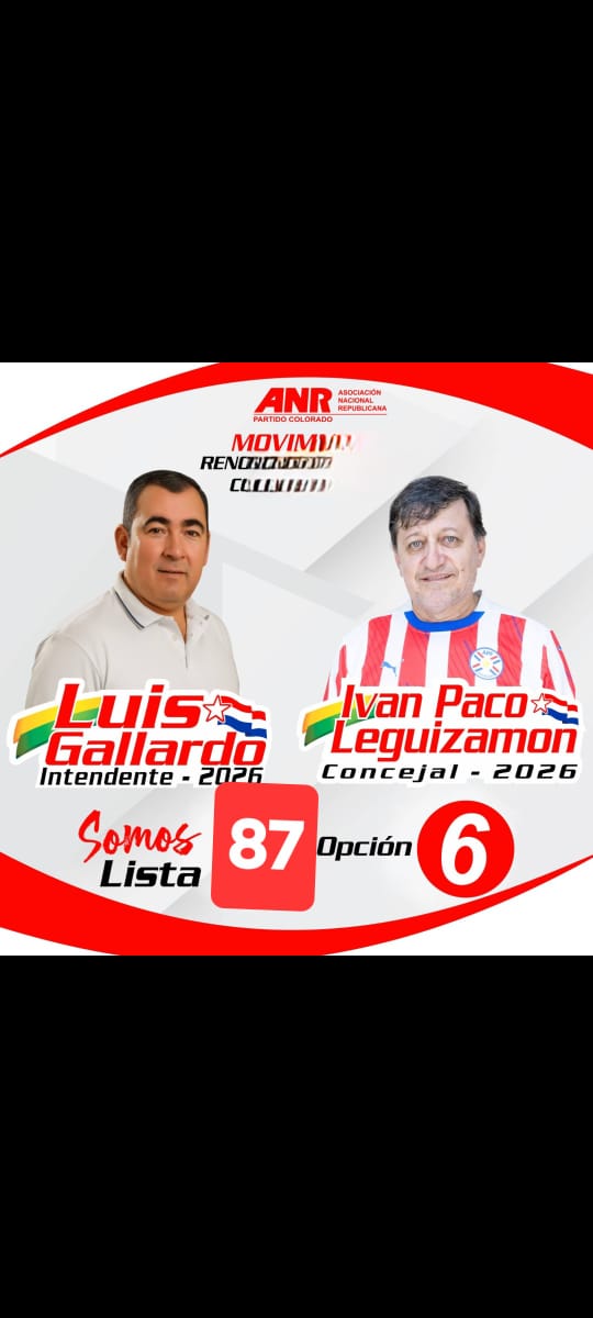 Luis Gallardo e Iván Paco Leguizamón — Lista 87 Movimiento Colorado Añetete